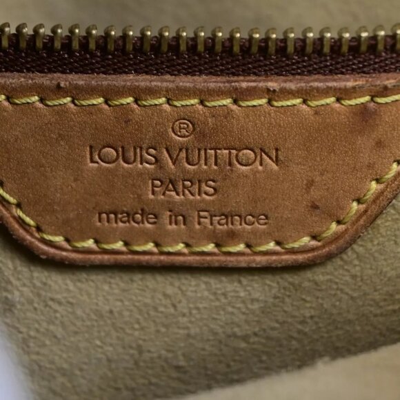 LOUIS VUITTON Logo Looping GM Shoulder Bag Monogram Leather Brown - Picture 11 of 16